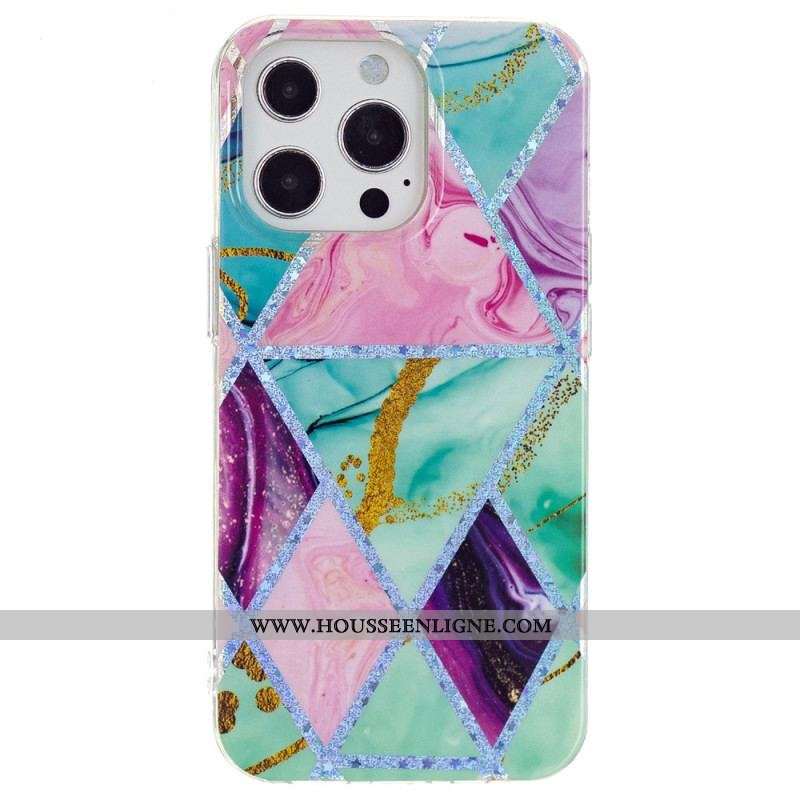 Coque iPhone 15 Pro Marbre Géométrique