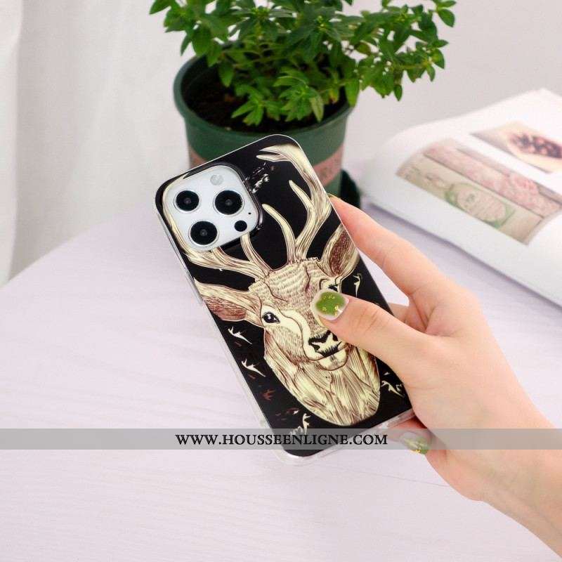 Coque iPhone 15 Pro Max Fluorescente Cerf