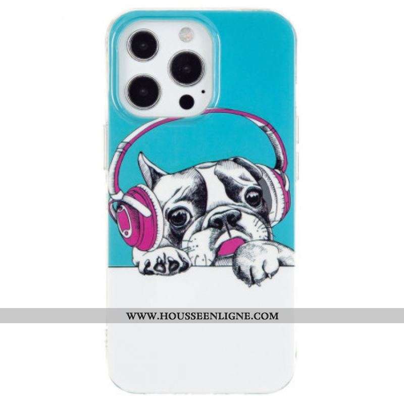 Coque iPhone 15 Pro Max Fluorescente Chien