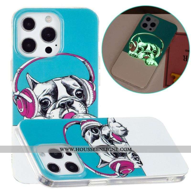 Coque iPhone 15 Pro Max Fluorescente Chien