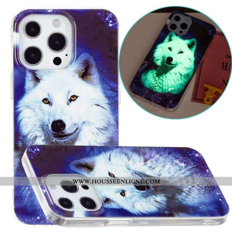 Coque iPhone 15 Pro Max Fluorescente Loup