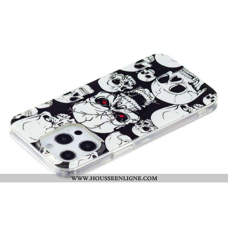 Coque iPhone 15 Pro Max Fluorescente Têtes de Mort