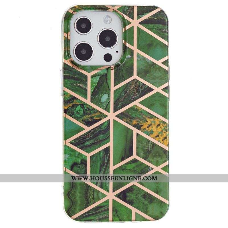 Coque iPhone 15 Pro Max Marbre Géométrique