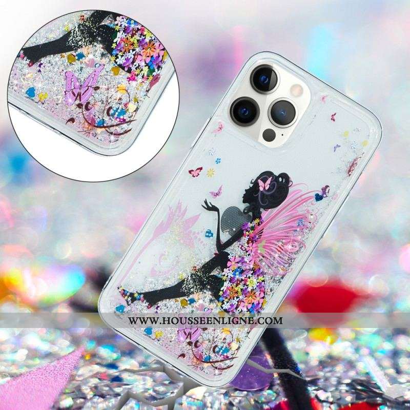 Coque iPhone 15 Pro Max Paillettes Chien
