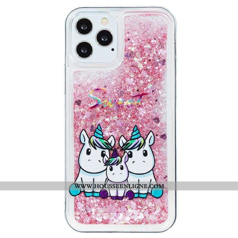 Coque iPhone 15 Pro Max Paillettes Licorne