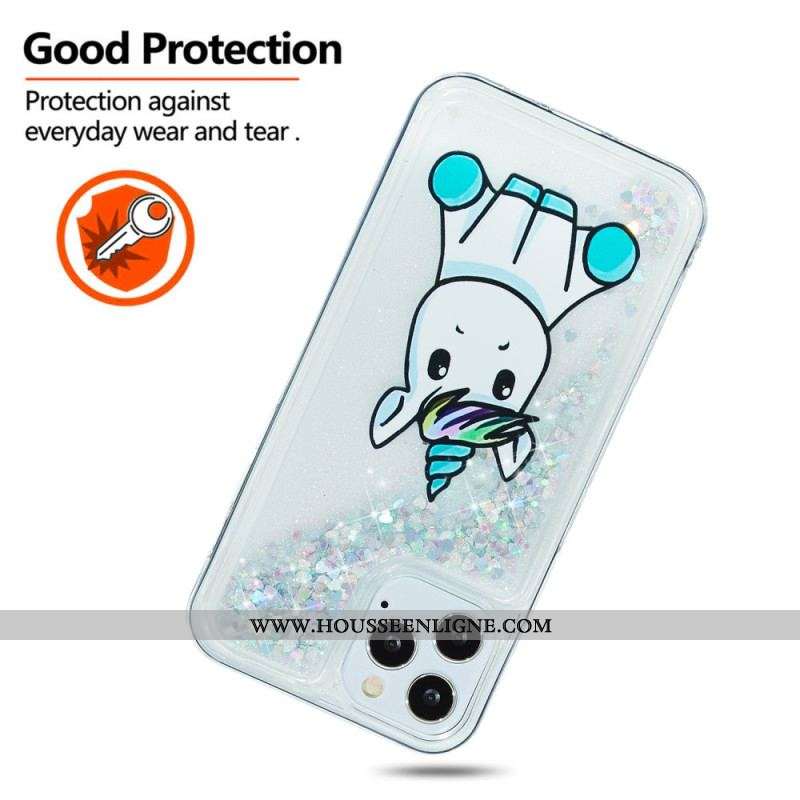 Coque iPhone 15 Pro Max Paillettes Licorne