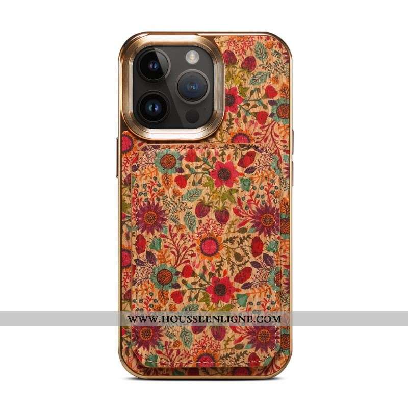 Coque iPhone 15 Pro Max Porte-Cartes Support Vintage