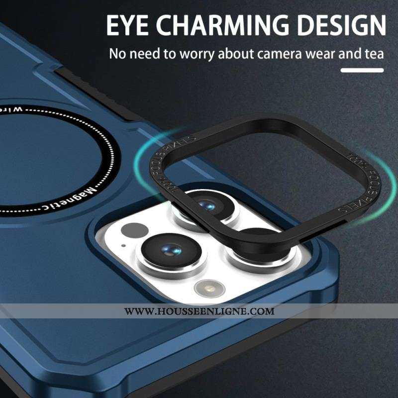 Coque iPhone 15 Pro Max Style Cuir Compatible Magsafe