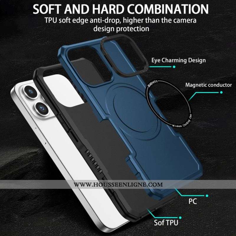 Coque iPhone 15 Pro Max Style Cuir Compatible Magsafe