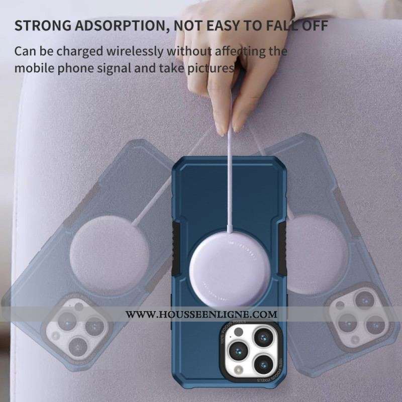 Coque iPhone 15 Pro Max Style Cuir Compatible Magsafe
