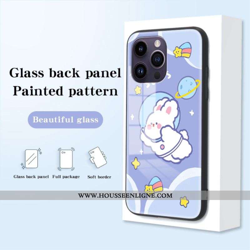 Coque iPhone 15 Pro Max Verre Trempé Milk Tea Rabbit