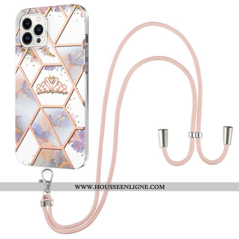 Coque iPhone 15 Pro Max à Cordon Florale
