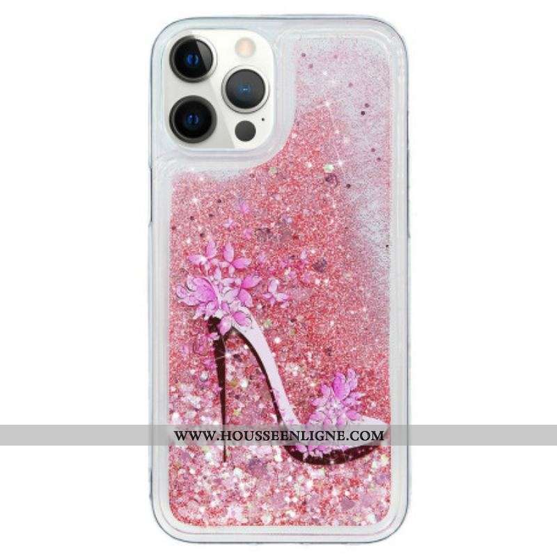 Coque iPhone 15 Pro Paillettes Escarpin
