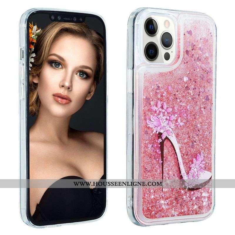Coque iPhone 15 Pro Paillettes Escarpin