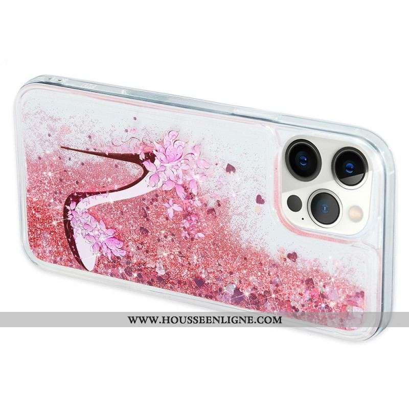 Coque iPhone 15 Pro Paillettes Escarpin