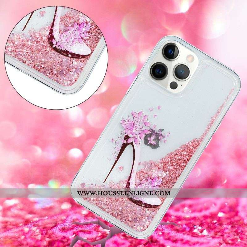 Coque iPhone 15 Pro Paillettes Escarpin