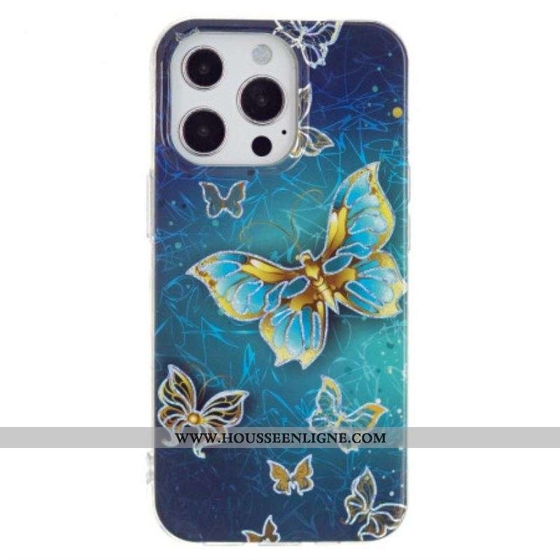 Coque iPhone 15 Pro Papillons Précieux
