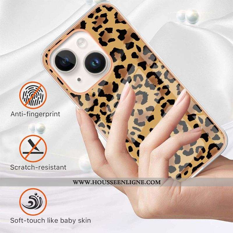 Coque iPhone 15 Pus Léopard