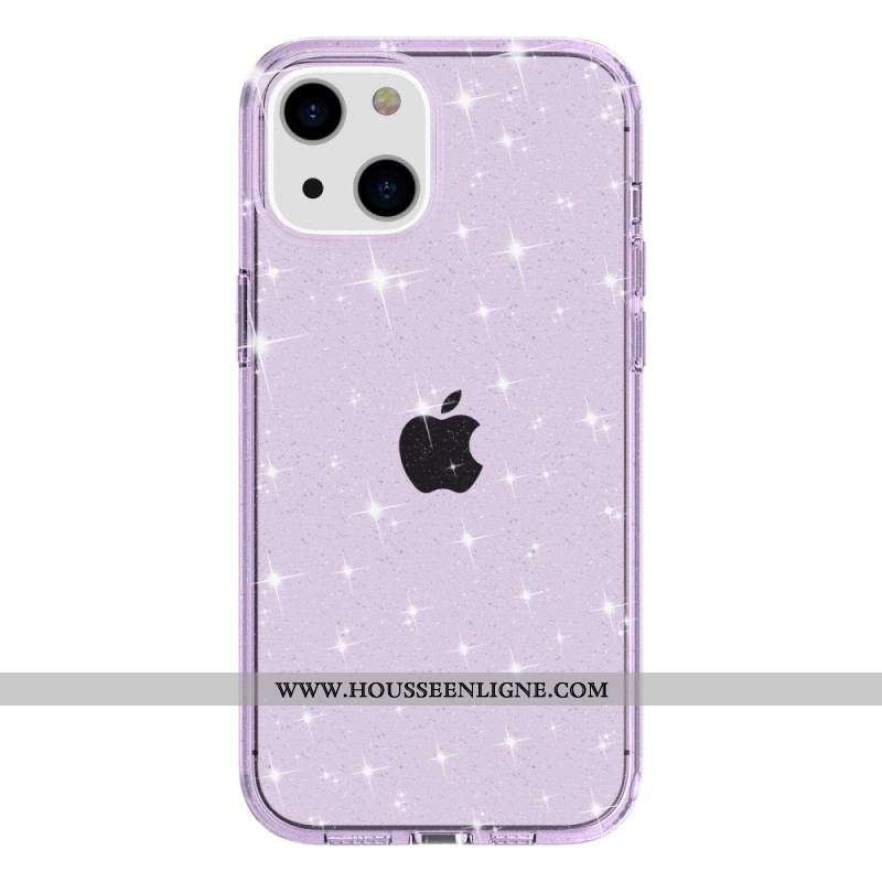 Coque iPhone 15 Transparente Paillettes