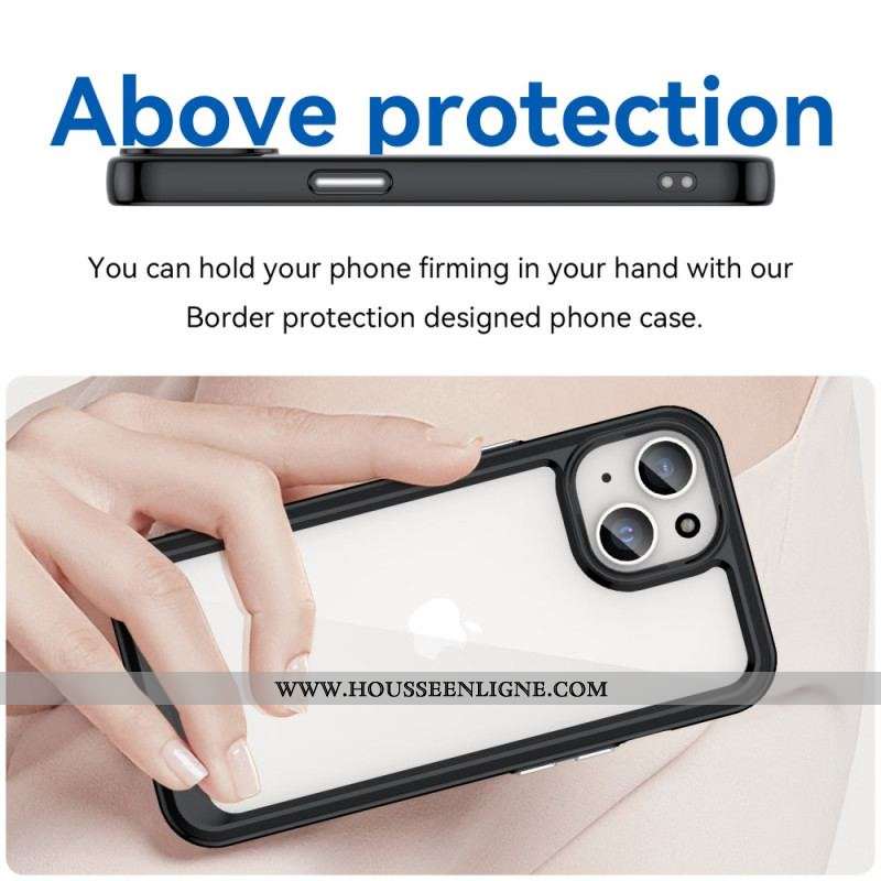Coque iPhone 15 Transparente Rebords Silicone