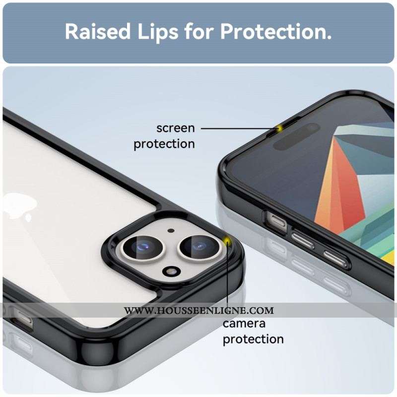 Coque iPhone 15 Transparente Rebords Silicone