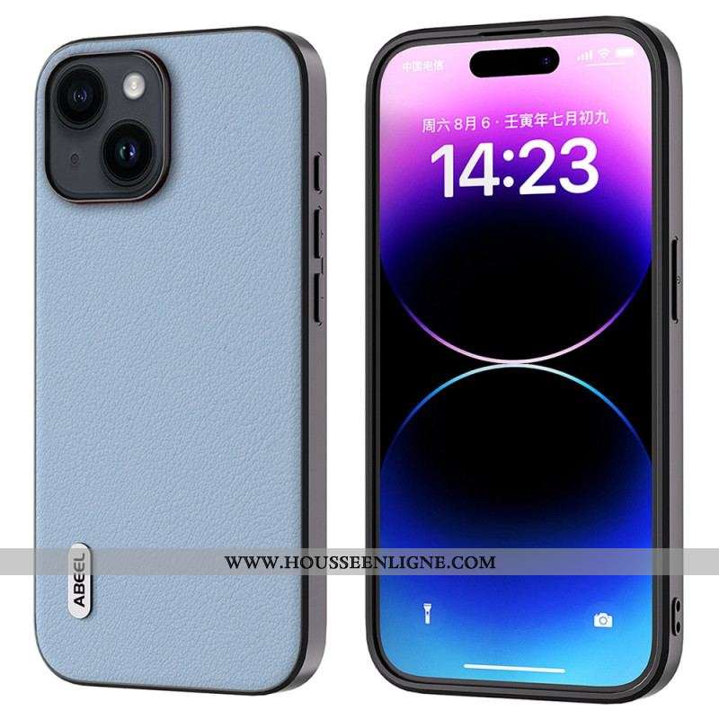 Coque iPhone 15 Véritable Cuir ABEEL