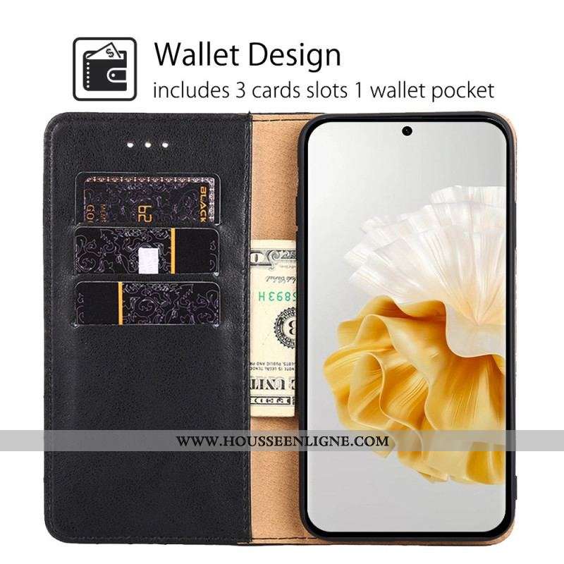 Flip Cover Huawei P60 Pro Rivet Décoratif