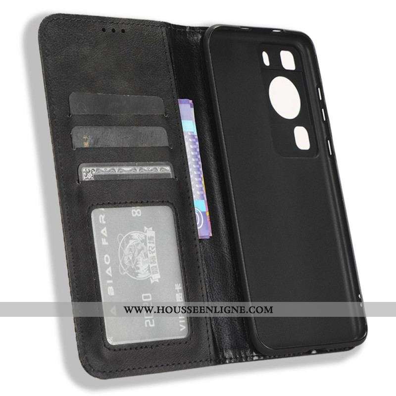 Flip Cover Huawei P60 Pro Style Cuir Stylisé