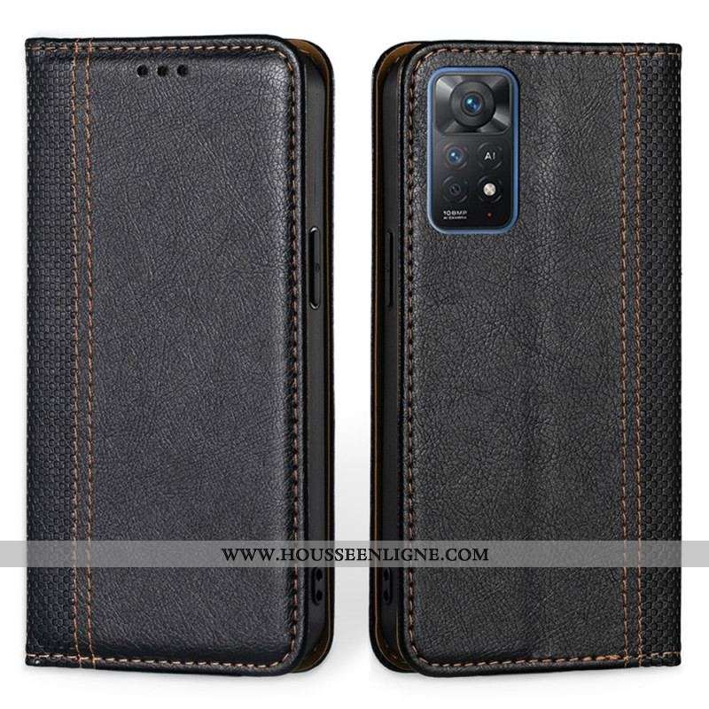 Flip Cover Xiaomi Redmi Note 11 Pro / Note 11 Pro 5G Effet Cuir Texturé