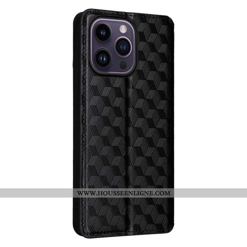 Flip Cover iPhone 15 Cubes 3D