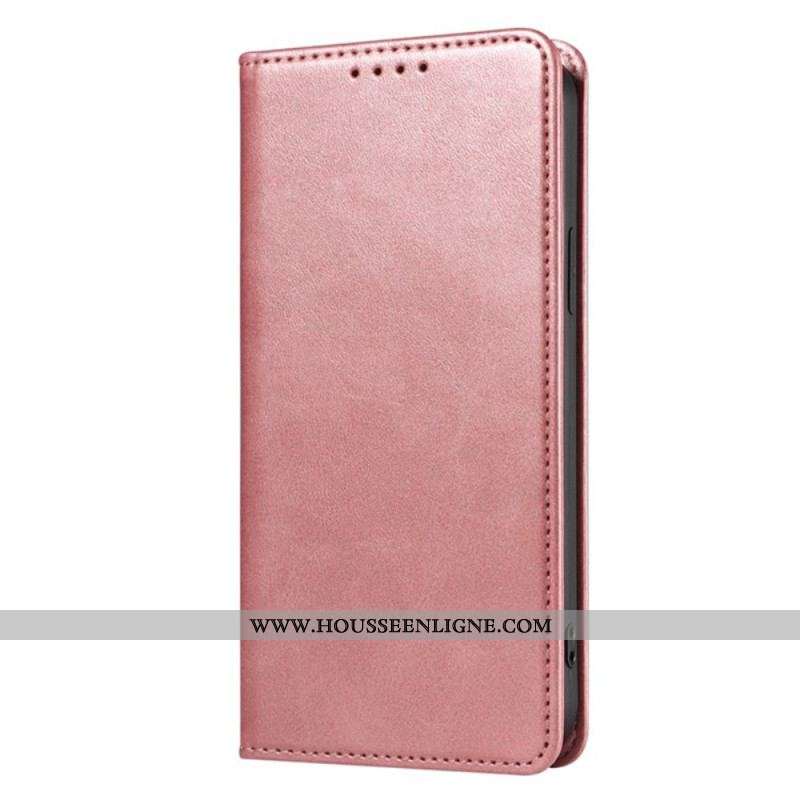 Flip Cover iPhone 15 Plus Effet Cuir Classique