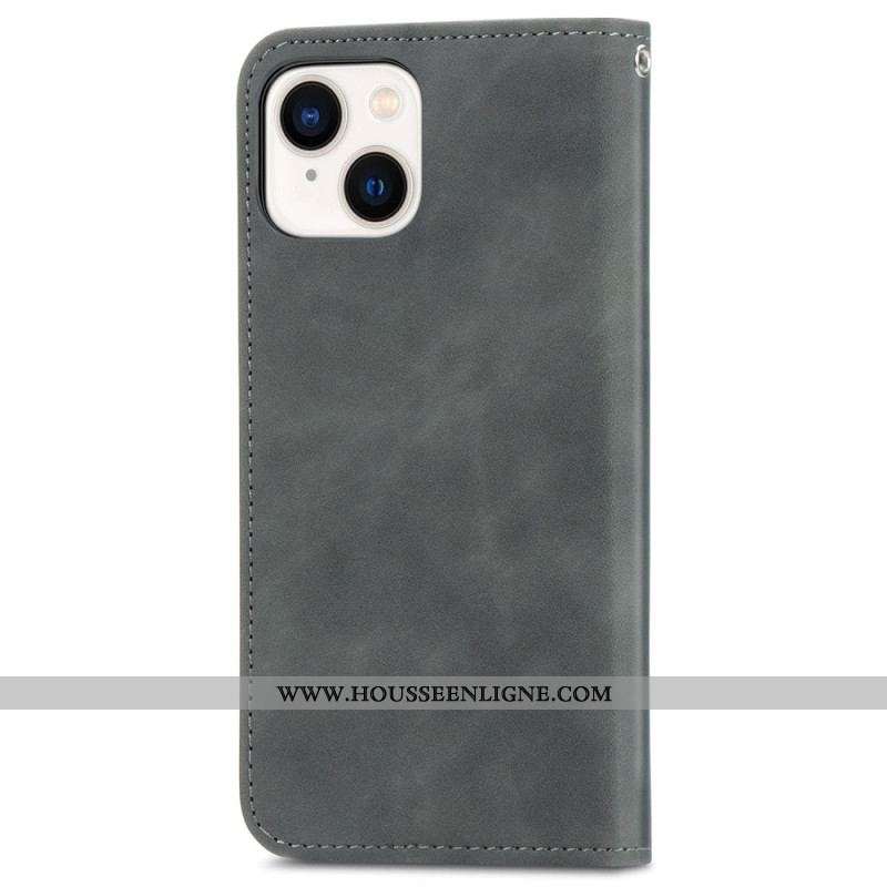 Flip Cover iPhone 15 Plus Simili Cuir Douceur