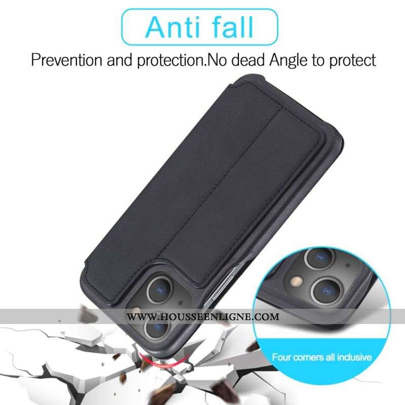 Flip Cover iPhone 15 Plus Simili Cuir LC.IMEEKE