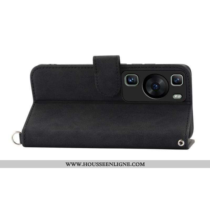 Housse Huawei P60 Pro Dentelle et Bandoulière
