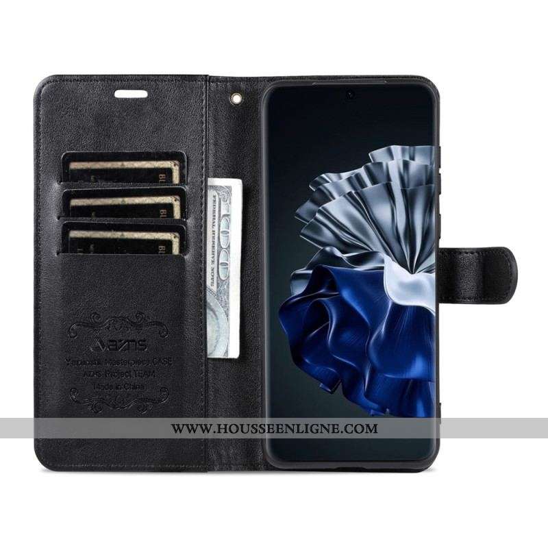 Housse Huawei P60 Pro Effet Cuir AZNS