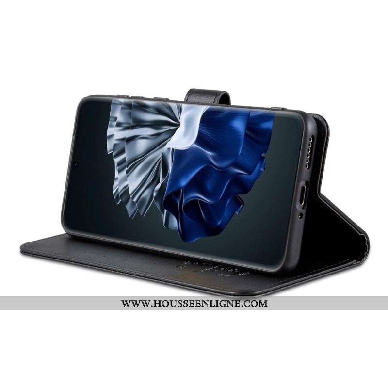 Housse Huawei P60 Pro Effet Cuir AZNS