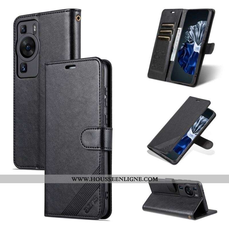 Housse Huawei P60 Pro Effet Cuir AZNS