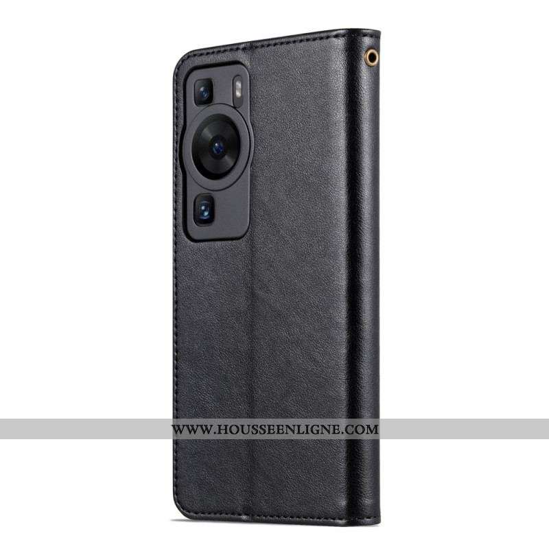 Housse Huawei P60 Pro Effet Cuir AZNS