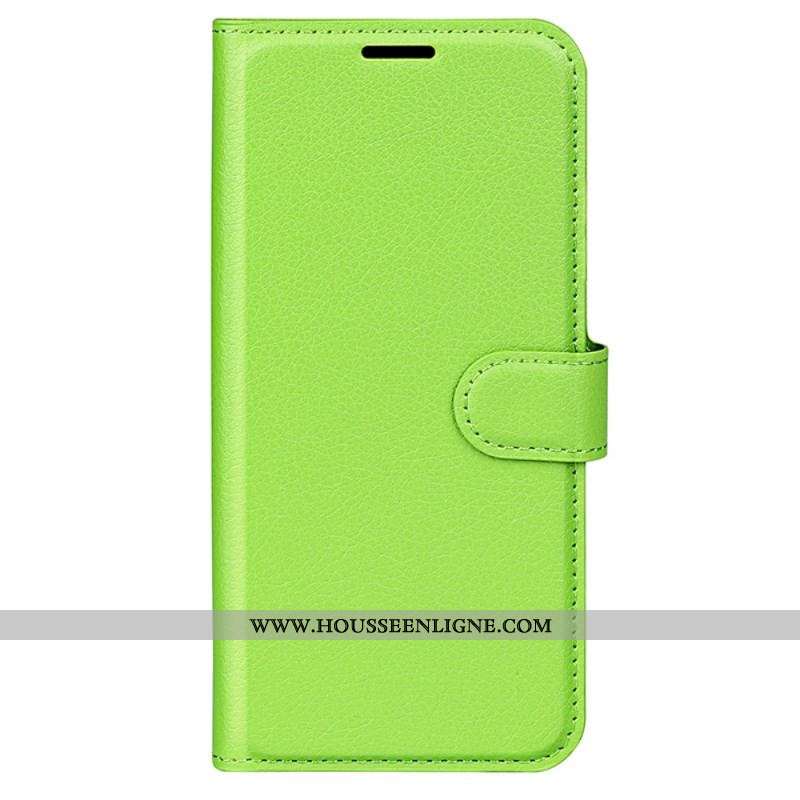 Housse Huawei P60 Pro Effet Cuir Litchi