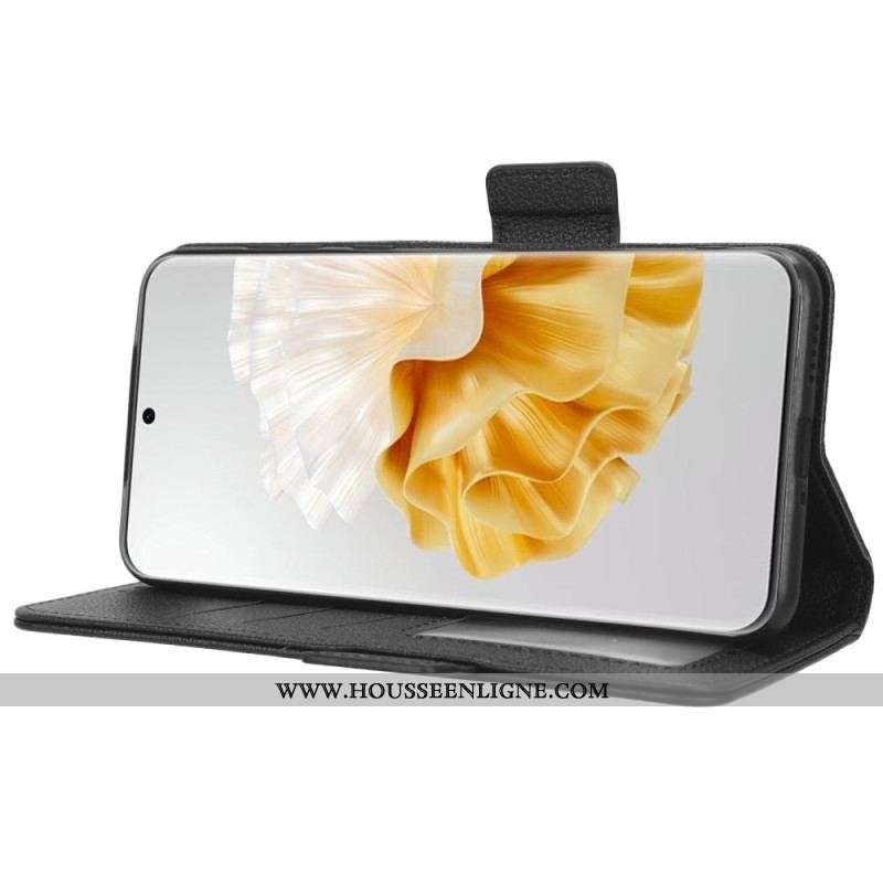 Housse Huawei P60 Pro Finesse Double Fermoir