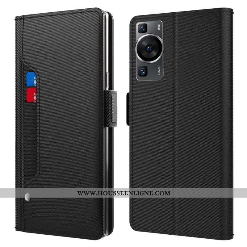 Housse Huawei P60 Pro Miroir et Porte-Cartes Amovible