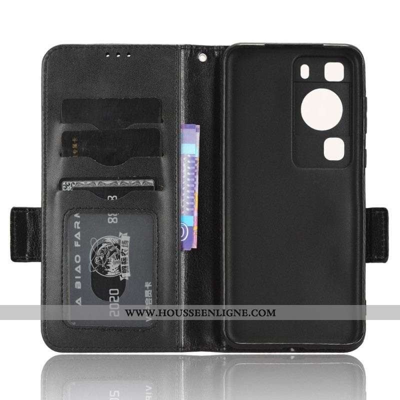 Housse Huawei P60 Pro Triangles avec Lanière