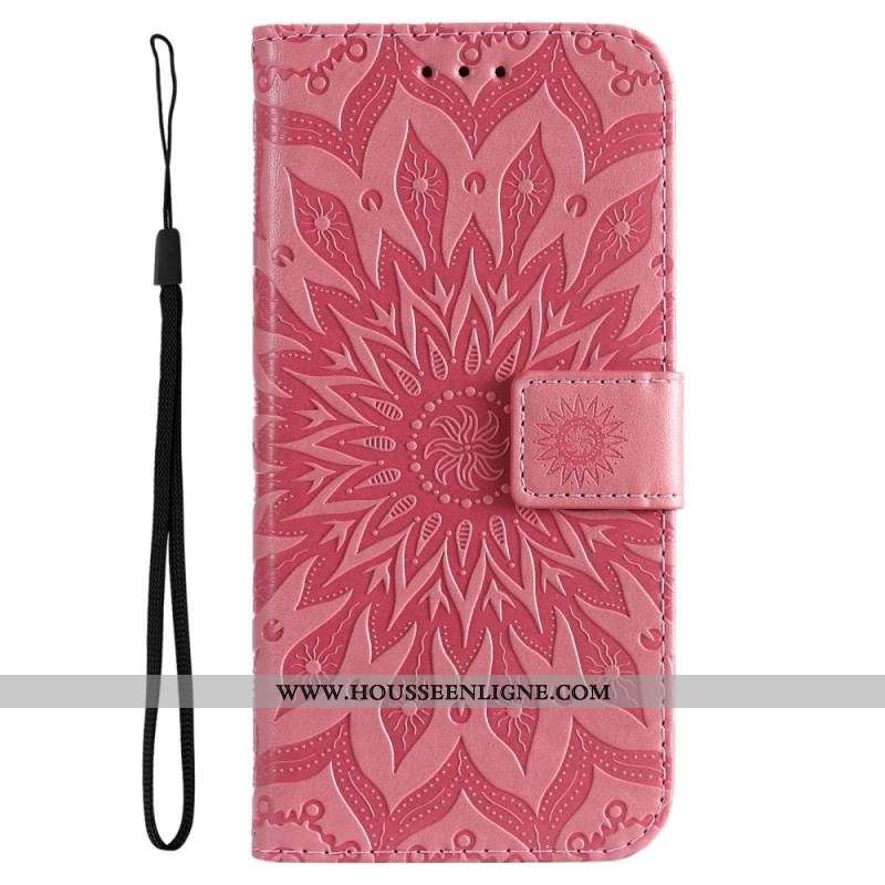 Housse Samsung Galaxy A14 5G / A14 Mandala Soleil avec Lanière
