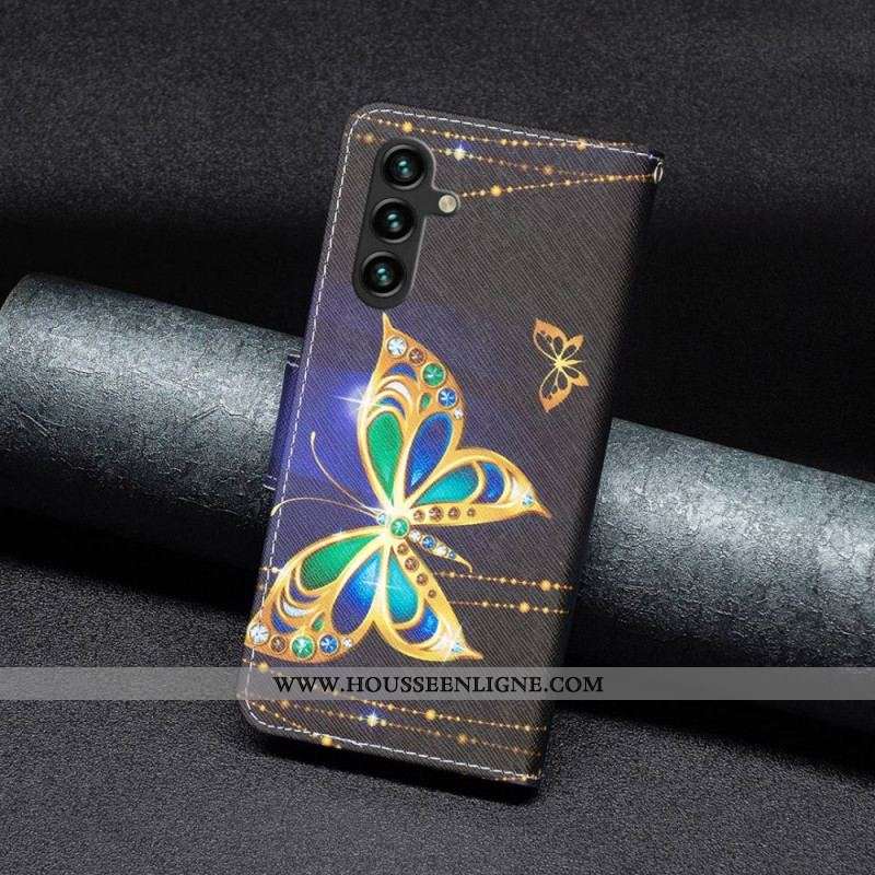 Housse Samsung Galaxy A14 5G / A14 Papillon Royal
