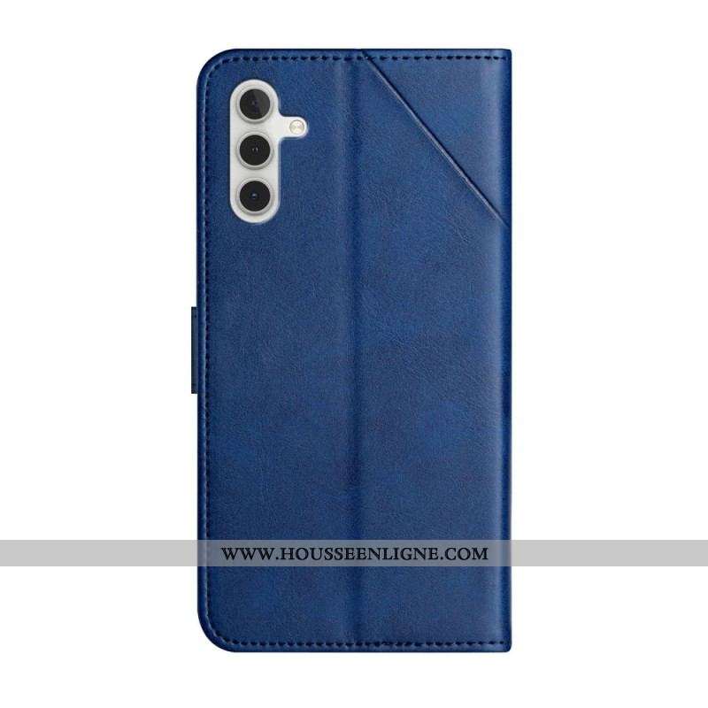 Housse Samsung Galaxy A14 5G / A14 Style Cuir Géométrique à Lanière