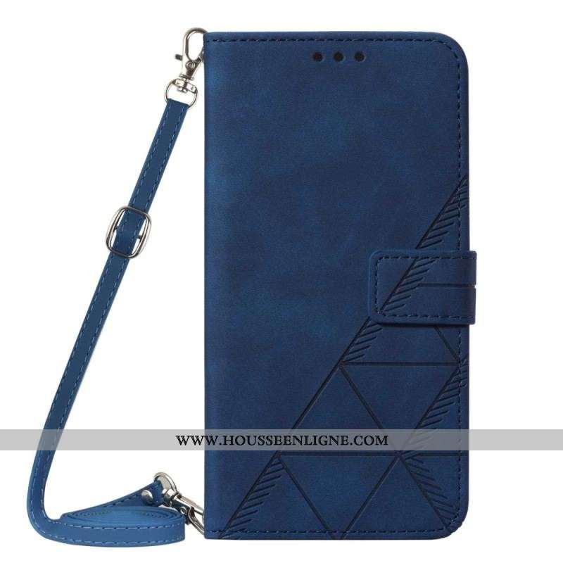 Housse Samsung Galaxy A14 5G / A14 Triangles avec Bandoulière