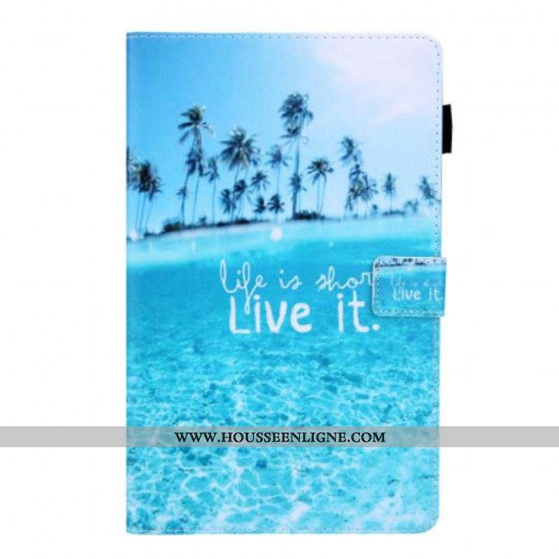 Housse Samsung Galaxy Tab A8 (2021) Life is Short Tropiques