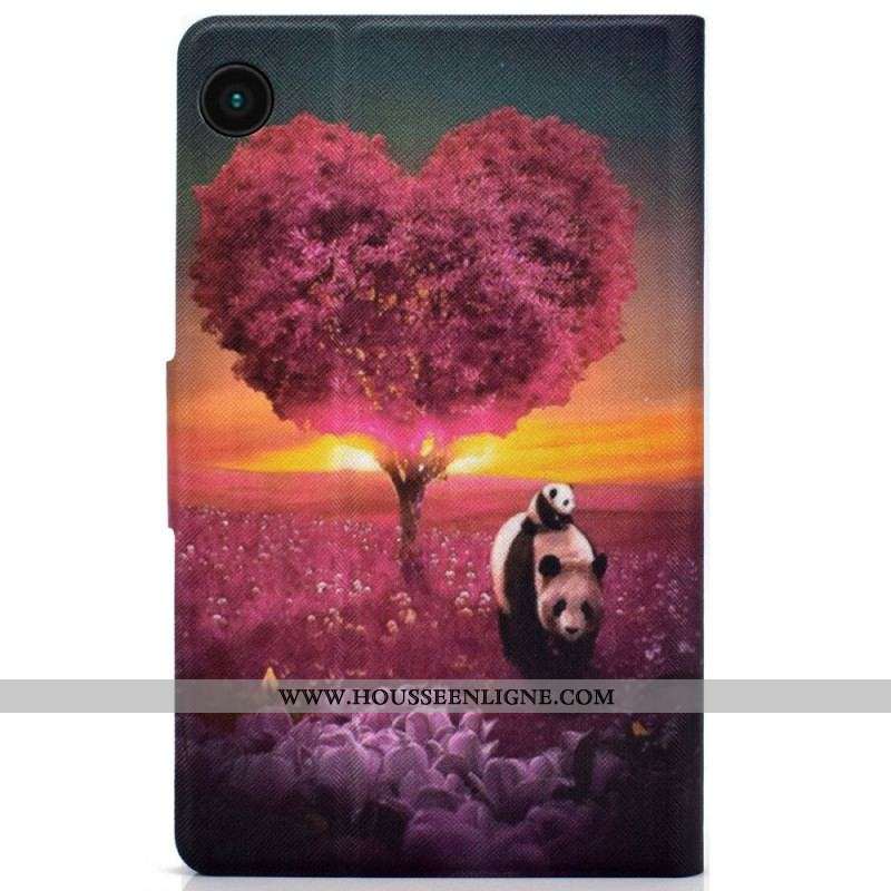 Housse Samsung Galaxy Tab A8 (2021) Panda Coeur