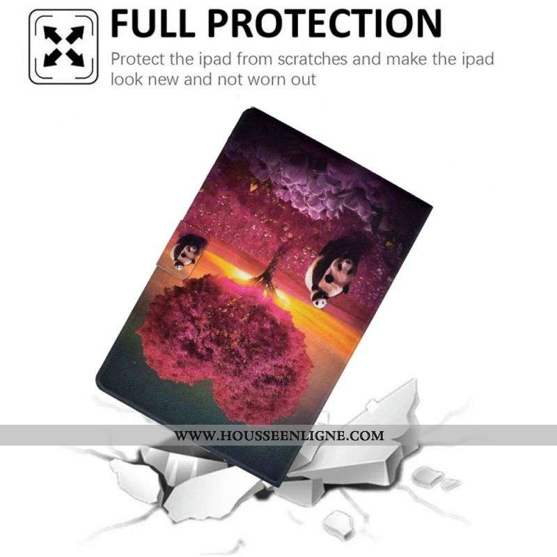 Housse Samsung Galaxy Tab A8 (2021) Panda Coeur