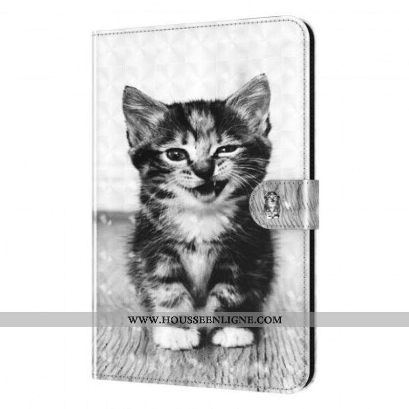 Housse Simili Cuir Samsung Galaxy Tab A8 (2021) Chaton